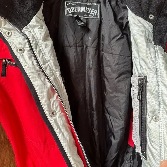 EUC Obermeyer Red/Black One Piece Velocity Shell Suit in Women's 12 Petite - Picture 7 of 16